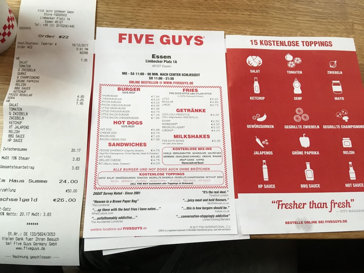 Five Guys ErÃ¶ffnung in Essen und Frankfurt!