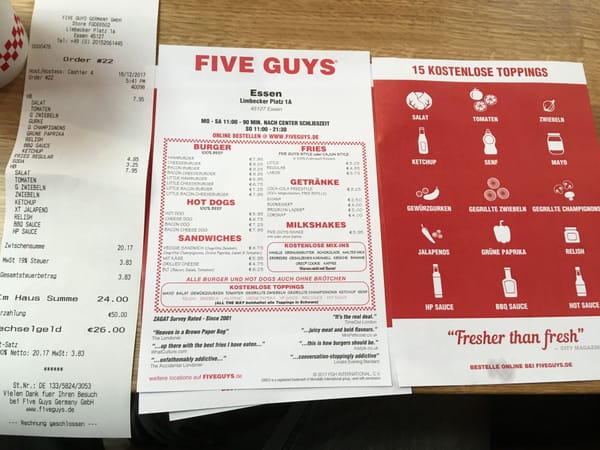 Five Guys ErÃ¶ffnung in Essen und Frankfurt!